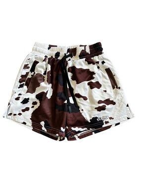 Kill Crew Moo Thai Brown Cow Print Mesh Shorts XS Unisex